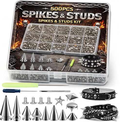 500 set punk punke borchie - set,